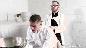 ”Future priest pounded bareback after sucking big cock mentor”