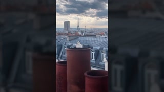 Risky sex on the roof in Paris - Amateur Couple LeoLulu