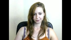 Girl Chatting in the Cam Having a Talk Having Fun