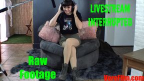 Livestream Interrupted - raw footage video