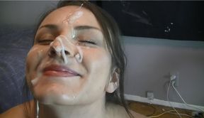 Hot Amateur Kelsey In Her First Scene Gets a Huge Facial