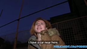 Ginger Babe's Car Sex for Cash