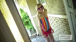 Young blonde spinner Mackenzie Moss takes a hard fucking from online date