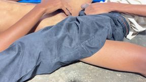 Letting his tight hole Sit on my Cock