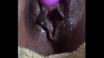 ebony vibrator orgasm contractions @3.16