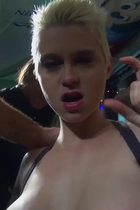 2 sluts creampied and gang banged in bar!