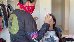 Fantasizing 18-year-old Taped & Gagged by Masked MILF