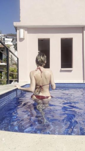 POV: Hot girl at the pool catches you looking at her feet