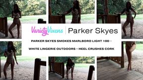 Parker Skyes Smokes Marlboro Light 100 – White Lingerie Outdoors - Heel Crushes Cork 1080HD