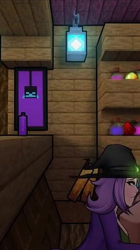 Minecraft Hentai Horny Craft - Part 21 - Witch Blowjob Under Table by Loveskysan69