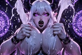 Cyber Demoness BBW Doll Dark Palace Ride - Huge Tits Big Ass Milking Squirting 3D Cgi 8K