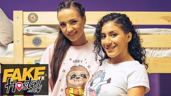 Big ass Latina babes seduce huge cock in a wild threesome