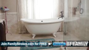 Stepdaughter Gets Stuck in the Tub &mdash;  So Stepdad Unplugs Her with a Load of Liquid Skeet