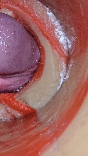 Female Insemination - Internal Camera Captures Deep Male Huge Ejaculation