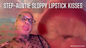 Step-Auntie Sloppy Lipstick Kisses - Royal Ro ebony lips plexiglass kisses 💋