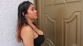 Big titted neighbor fucks her neighbor while his cuckold wife is away