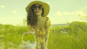 Outdoor summer fun - anal ****, dildo, prolapse.