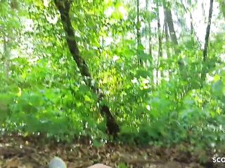 German Tinder Date Nele Screw and Smartphone Porn in Forest