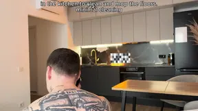 Dirty maid gets a hard cock in her tight hole