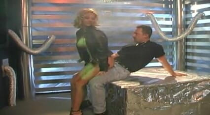 Blonde big tits rides dick real hard