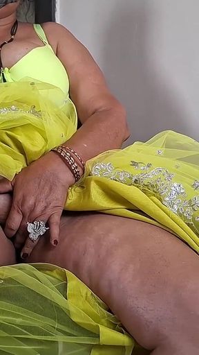 Taboobreakers Shilpa in Lemon Colour Saree