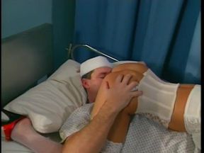 Slutty blonde nurse sixty nines her patient
