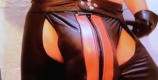 Leather jock bulge