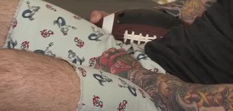 Sporty men strip naked to have loud bareback sex after a sexy teaser