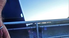 exhib  sur passerelle au dessus de l'_autoroute