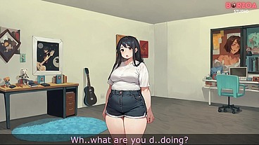 My stepsister caught me masturbating she helped me cum (Hentai/3D/Animated)