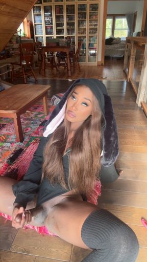 Big Dick Trans Bunnygirl Gets off