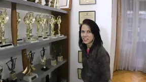 Lovely brunette POV gets pounded by huge cock