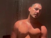 Derek Allen in the shower stroking - FULL video on Onlyfans