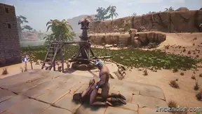 Redhead Black Girl Gets Pounded in Rough Doggy Style