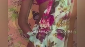 Pink hair Goddess Strip Tease