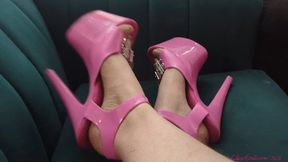 Pink Platform Tip Me Heels