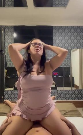 POV hotel fuck with a cheating hot MILF while her husband at business trip