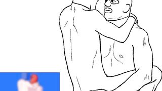 Among Us Yaoi - Shirtless Crimson Taunts Blue Before Plumbing