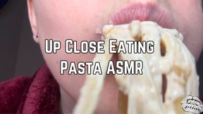 Pasta Mukbang Close Up