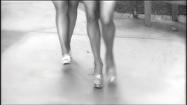 Two slender beauties have fun while no one sees