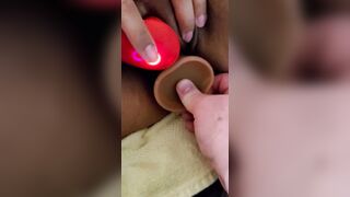 chinese ex-wife enjoying new toy and clitoris blowing vibrators to a long orgasm