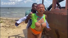European beauty meets monster cock in Lagos