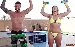 Joslyn and Quinton are ready for the real workout