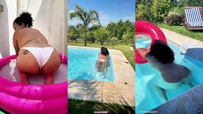 fart compilation big ass farting in the bathtub and pool making bubbles