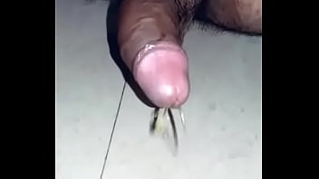 Pissing hard dick