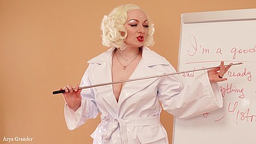 JOI jerk off instructions for GIRLS - PVC Mistress Arya (Arya Grander)