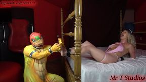 Princess Peach's feet tickled by Bowser