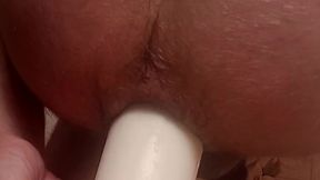 my sagging anal lips rub against a bottle in a very sexy way. real male cunt!