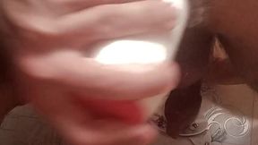 my sagging anal lips rub against a bottle in a very sexy way. real male cunt!