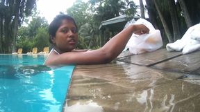 Indian Desi Couple Hot Moments at Hotel Swimming Pool